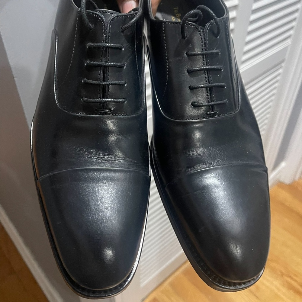 NWB To Boot New York Classic Cap-toe Black Oxfords Sz 10.5